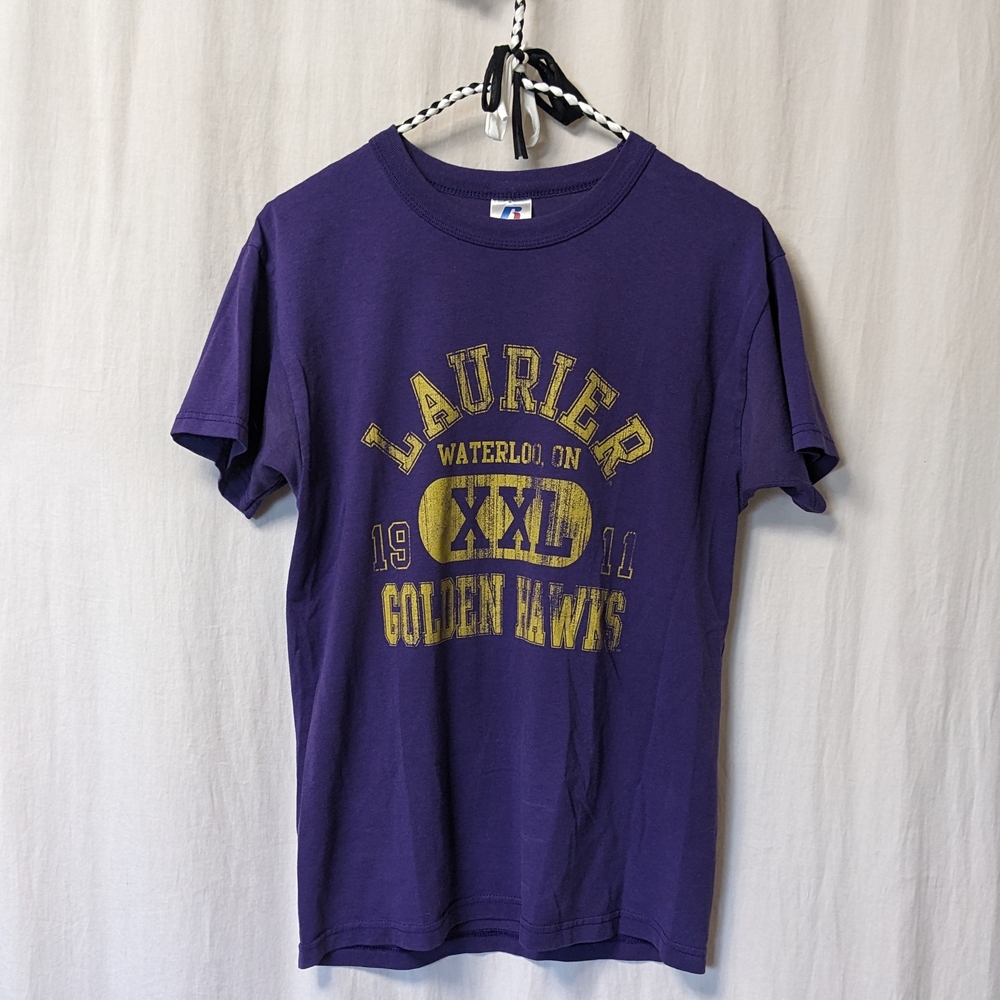 Purple Laurier Golden Hawks Tee
